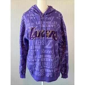 NBA Los Angeles Lakers Graphic Hoodie Purple Size Medium
